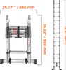 VEVOR teleskopický rebrík s A-rámom, 4985 mm dlhý výsuvný Náhľad obrázku produktu 8