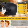 Jethelm Motorradhelm Halbschalenhelm mit Doppelvisier Produktbild-Vorschau 4