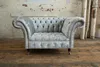Chesterfield Sessel Fernseh Couch 1 Sitzer Sofa Textil Produktbild-Vorschau 3