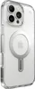 A clear phone case with a MagSafe ring and Apple logo is shown against a white background. Produktbild-Vorschau