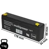 Multipower Blei-Akku MP2,3-12 Pb 12V 2,3Ah VdS G107033, Produktbild-Vorschau 2