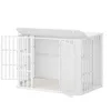 Hundekäfig Möbel, Hundebox Möbel, Mehrtür-Design, Weiß | Produktbild-Vorschau 1