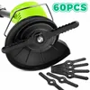 60 Stück Ersatzmesser Rasentrimmer, 14cm Kunststoff Produktbild-Vorschau 1