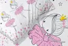 A collage of images showing a children's bedding set with a ballerina theme. Náhľad obrázku produktu