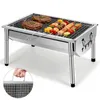 SunJas Holzkohlegrill Edelstahl Holzkohlegrill Tragbar, Produktbild-Vorschau 1