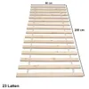 A wooden slatted bed base with dimensions indicated. Produktbild-Vorschau