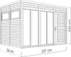Bertilo Gartenhaus Cubus 3 Office - 19 mm anthrazit Produktbild-Vorschau 6