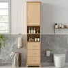 Merax Badezimmerschrank Vitrinen, Hochschrank mit 3 Produktbild-Vorschau 2