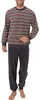 Eleganter Herren Frottee Pyjama langarm mit Bündchen in Produktbild-Vorschau 1