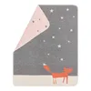 FUSSENEGGER Babydecke KiDs "Fuchs" unter Sternen grau/rosa Podgląd zdjęcia produktu 5