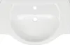 Overhead view of a white ceramic sink with two faucet holes. Podgląd zdjęcia produktu
