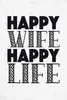 vianmo Holzschild 30x20 cm Frau Happy wife happy Life Produktbild-Vorschau 1