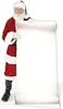 Santa Claus standing next to a large scroll, likely for a Christmas wish list. Produktbild-Vorschau