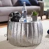 Stolik kawowy srebrny aluminiowy okrągły stoliczek boczny Podgląd zdjęcia produktu 4