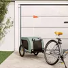 vidaXL Príves na bicykel Psy Šedá a čierna látka Oxford a Náhľad obrázku produktu 2