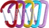 Fünf Micro 0 Materialkarabiner von Edelrid in verschiedenen Farben- Rot; Lila; Gelb und Blau. Produktbild-Vorschau
