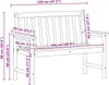 vidaXL Záhradná lavička, biela, 120 x 59 x 88 cm, HDPE Náhľad obrázku produktu 8
