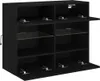 vidaXL TV-Wandschrank mit LED-Leuchten Schwarz 78,5x30x60,5 Produktbild-Vorschau 7