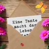 Mr. & Mrs. Panda Grußkarte Spruch Bunte Tante - Weiß - Produktbild-Vorschau 3