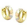 Creole 12x5mm Klappscharnier tricolor diamantiert 9Kt GOLD Produktbild-Vorschau 3