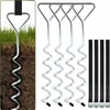 Jayseuw 4x zemní kotva trampolína 40cm 5 cívek Nastavitelné Náhled obrázku produktu 10