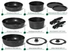 Just Perfecto JL-998: Set di pentole da cucina nero, 11 Anteprima dell’immagine prodotto 11