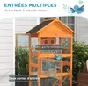 PawHut Cage à oiseaux en bois, cage perroquet, aire de Voir les images du produit 4