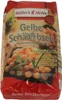 A bag of yellow split peas with nutritional information and brand logo. Produktbild-Vorschau