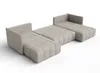 AX LIVING Canapé panoramique beige Veliro canapé en u 353 Voir les images du produit 6