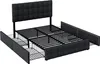 Letto imbottito Merax 140x200cm con rete a doghe e 4 Anteprima dell’immagine prodotto 8