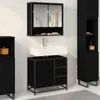 vidaXL Armadietto da bagno con porta in rovere nero 65 x 33 Anteprima dell’immagine prodotto 2
