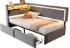 Letto imbottito Merax 90x200 cm con illuminazione a LED e Anteprima dell’immagine prodotto 6