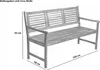 Gartenbank Cordoba, 150 cm, 3-Sitzer Bank, Sitzbank aus Produktbild-Vorschau 7