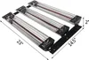 A product shot of an infrared heater with dimensions indicated. Podgląd zdjęcia produktu