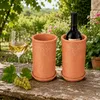2x Weinkühler mit Untersetzer Terrakotta Ø11,5cm H18,8cm Produktbild-Vorschau 3