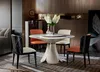 Esstisch 6x Stühle Esszimmer Leder Tisch Stuhl Rund Modern Produktbild-Vorschau 9