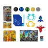 A collection of Bakugan toys and accessories laid out on a white background. Podgląd zdjęcia produktu