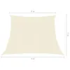vidaXL Tenda da sole 160 g/m² Crema 3/4x3 m HDPE Anteprima dell’immagine prodotto 11