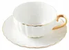 Porcelain White Cup 220ml Gold Edge Elegance Koffie Voor Productafbeelding-voorbeeld 2