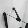 90x90x195cm Schwarz Runddusche Duschkabine Viertelkreis Produktbild-Vorschau 4