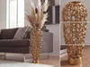 WOHNLING Bodenvase Aluminium 60cm Gold Design Blumenvase Produktbild-Vorschau 4
