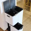 HAJA bidone per cosmetici a pedale in acciaio inox bianco Anteprima dell’immagine prodotto 4