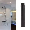 A split image showing a modern shower fixture on the left and a black shower extension pipe on the right. Anteprima dell’immagine prodotto