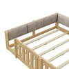Flieks Kinderbett 140x200cm mit Led, Bodenbett Holzbett mit Produktbild-Vorschau 8