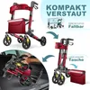 KESSER® Rollator Aluminium faltbar, höhenverstellbar & bis Produktbild-Vorschau 9
