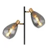 Stehleuchte, Metall schwarz, Glas rauch, H 160 cm Produktbild-Vorschau 8