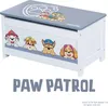 A Paw Patrol toy chest with cartoon characters on the front and lid. Produktbild-Vorschau
