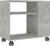 vidaXL Príkonový stolík, betónová sivá farba, 70x35x60,5 Náhľad obrázku produktu 1