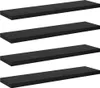 vidaXL Étagère, lot de 4, noir, 40 x 10 x 1,5 cm, aggloméré Voir les images du produit 1