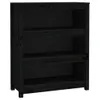 vidaXL Bücherregal Schwarz 80x35x97 cm Massivholz Kiefer - Produktbild-Vorschau 2